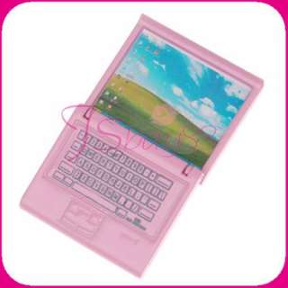 New Pink Laptop Notebook Dollhouse Miniature for Barbie  