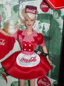 Coca Cola Barbie Platinum Car Hop Waitress with Tray Cute  