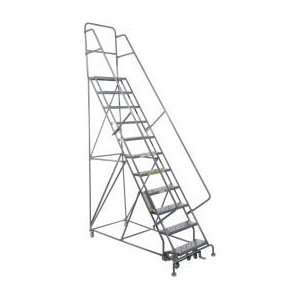   Grip 24W 11 Step Steel Rolling Ladder 10D Top Step