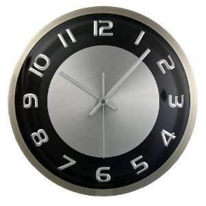 Timekeeper Products LLC, 300RAB, Round 11.5 Clock Metal Silver Black 