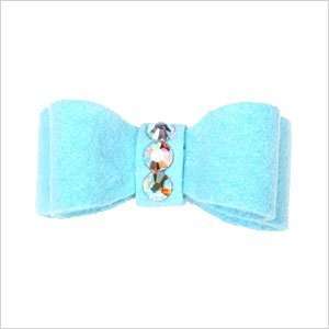   Style Bow w/ Crystals for Dogs   Tiffy (bright) Blue