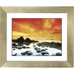  Sunset Tide Pool Silver Frame Giclee 24 Wide Wall Art 