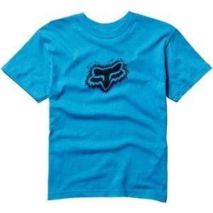  Fox Racing Youth Ticker T Shirt   Large/Turquoise 