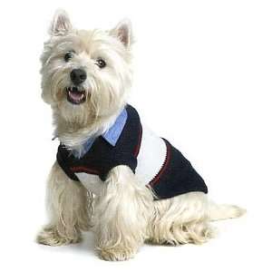 Blue & White Knit Sweater for Dog   XS 