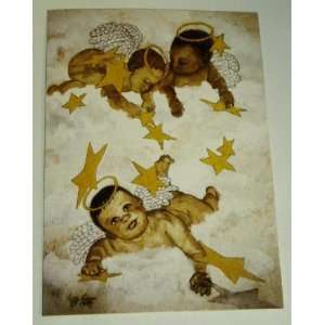 EthnoGraphics Cherub Baby Angels Holiday Christmas Cards What Stars 