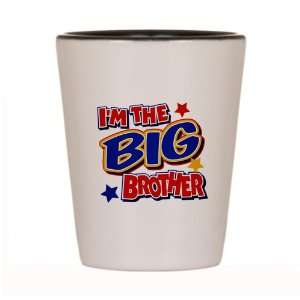    Shot Glass White and Black of Im The Big Brother 