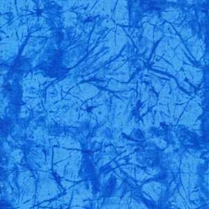  Jungle Buzz quilt fabric by Northcott, medium blue crackle 