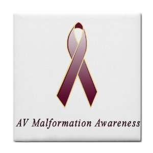 AV Malformation Awareness Ribbon Tile Trivet