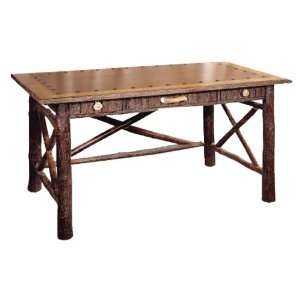   Hickory Big Ranch Foremans Desk w/ Faux Leather Top