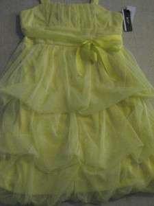 BCX Yellow Dress For Girls Sz 12/14/16   NWT $48  