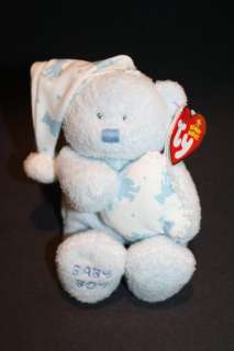 NEW Ty Plush BLUE Beanie BABY BOY Pillow CAP BEAR 6 MWMT Soft 