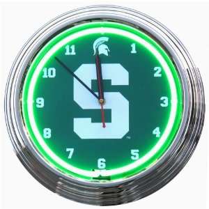  Michigan State Spartans Retro Diner Neon Clock