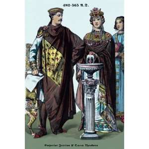  Emperor Justinian and Queen Theodora 482 565   Poster by 