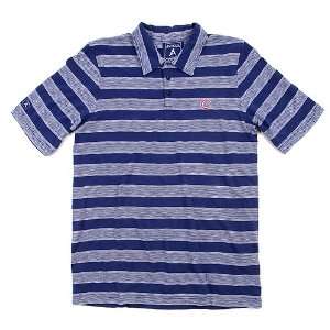   Cubs Ardent Garment Washed Striped Polo by Antigua