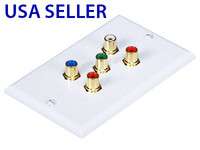 RCA Component/Audio Inset Wall Plate White 2 Piece  