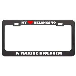 My Heart Belongs To A Marine Biologist Career Profession Metal License 