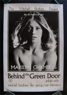 BEHIND THE GREEN DOOR * MARILYN CHAMBERS MOVIE POSTER  
