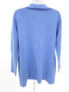 BELFORD Periwinkle One Button V Neck Sweater Top Sz L  