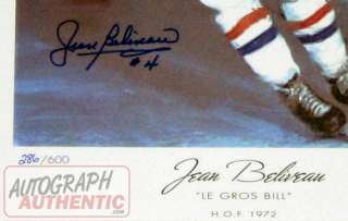 Autographed Jean Beliveau Ltd Ed Lithograph Framed  