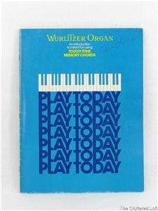 Wurlitzer Organ INTRODUCTION TO TOUCH TONE MEMORY CHORD  