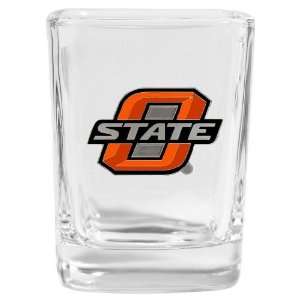 Set of 2 Oklahoma State Cowboys Square Shot Glass   NCAA 