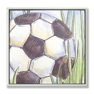    The Kids Room Soccer Ball and Grass Square Wall Plaque Baby