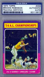 Brooks Robinson Autographed Signed 1975 Topps Card PSA/DNA #83113913 