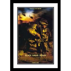  Black Hawk Down Framed and Double Matted 20x26 Movie 