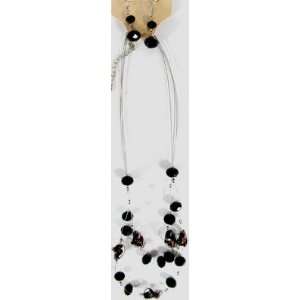  Costume Jewelry neck ear set illusion black stones Toys 