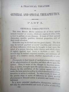 1885 antique MEDICAL DOCTOR LEATHER BOOK medicine 748pg QUACK 