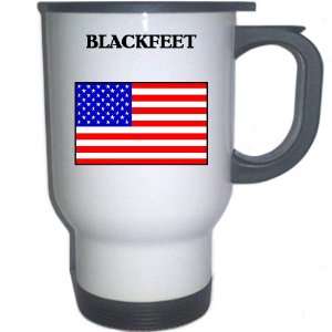  US Flag   Blackfeet, Montana (MT) White Stainless Steel 