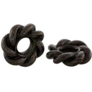  Pack of 5 TierraCast® Pewter Black Large Hole 8mm Twisted 