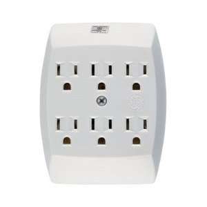  GE 50239 6 Outlet In Wall Adapter Power Center White
