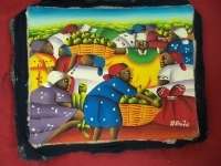 Haitian Art Oil Painting Primitive   Haiti  12.58857  
