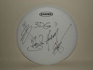 Three Days Grace Drumhead BAND SIGNED COMPLETE  