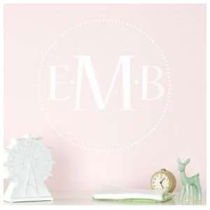Kids Personalized Art Girls Personalized Monogrammed Wall Decals 