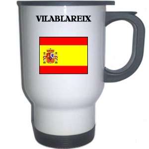  Spain (Espana)   VILABLAREIX White Stainless Steel Mug 