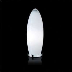  Kundalini Gherkin One Light Table Lamp in Glossy White 