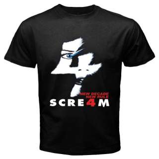 New Poster Scream4 Movie Black T Shirt S   5XL  