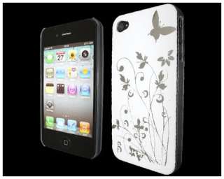 Thin Slim Flower Butterfly Crystal Hard Back Case Cover for iPhone 4 