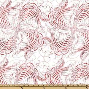  44 Wide Wintergraphix III Variegated Swirl Red Fabric By 