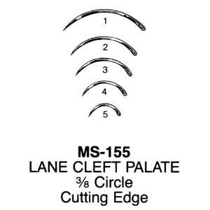   Cleft Palate Needles, 3/8 circle, cutting edge