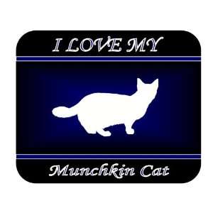  I Love My Munchkin Cat Mouse Pad   Blue Design 