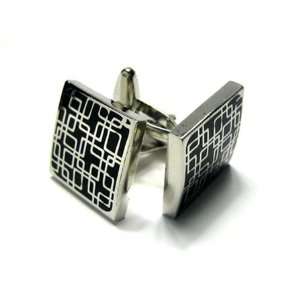  Black Maze Cufflinks Jewelry