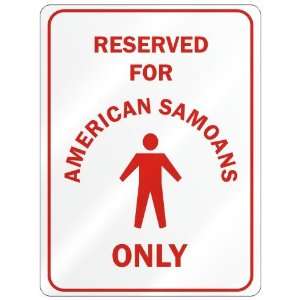   SAMOAN ONLY  PARKING SIGN COUNTRY AMERICAN SAMOA