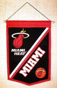 Miami Heat NBA Traditions Wool Banner Pennant  
