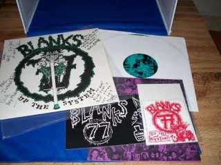 1993 Signed Blanks 77 Up The System Green Vinyl Inserts  