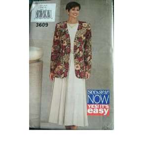  MISSES JACKET & DRESS SIZE 6 8 10 VERY EASY SEE & SEW BY 
