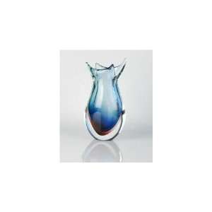 V141 Multi Color Hand Blown Art Glass Vase  Kitchen 