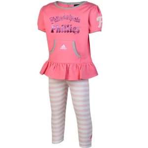   Phillies Toddler Girls Top & Leggings Set   Pink